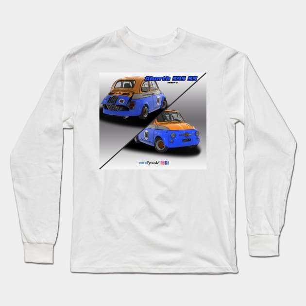 Abarth 595 SS Orange Long Sleeve T-Shirt by PjesusArt